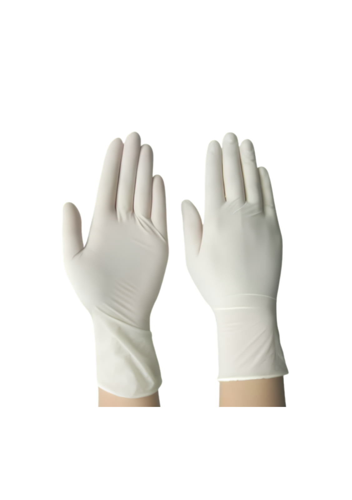 powdered examination gloves